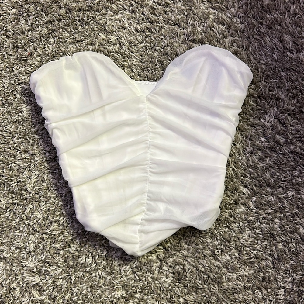 Shein white corset top size EX